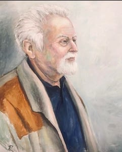 portrait of the sculptor Mark Salman 5070 oil on canvas Ella Rosenberg