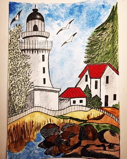 Lighthouse-painting-Emilia-Viktarovich
