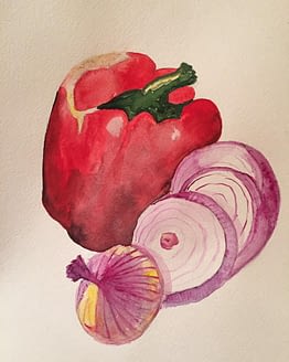 Pepper-onions-painting
