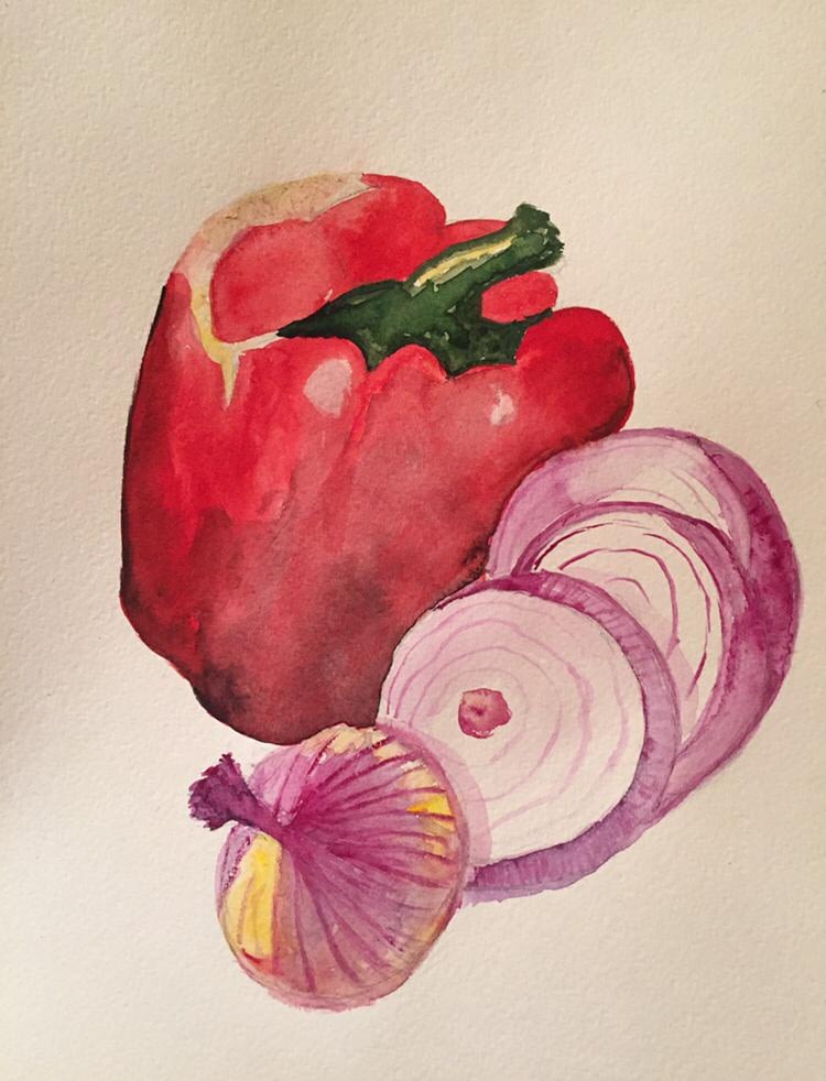 Pepper-onions-painting