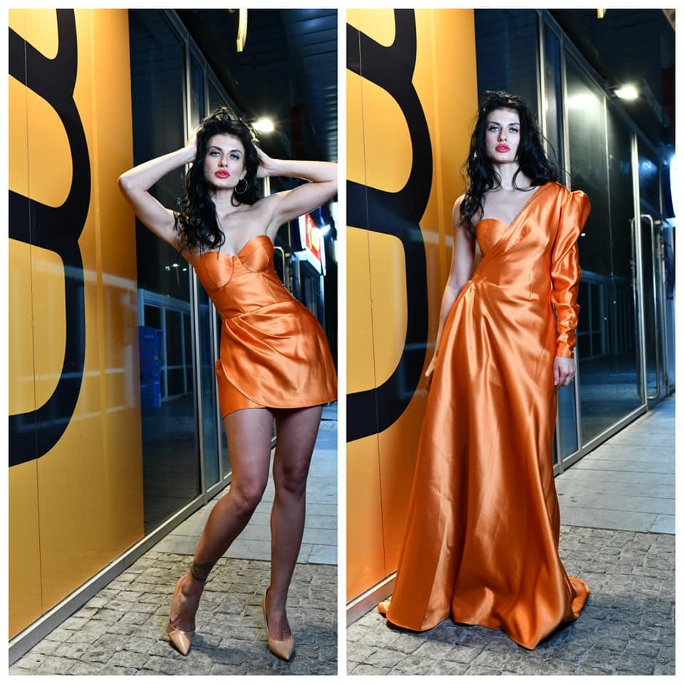 Orange-combined-dress